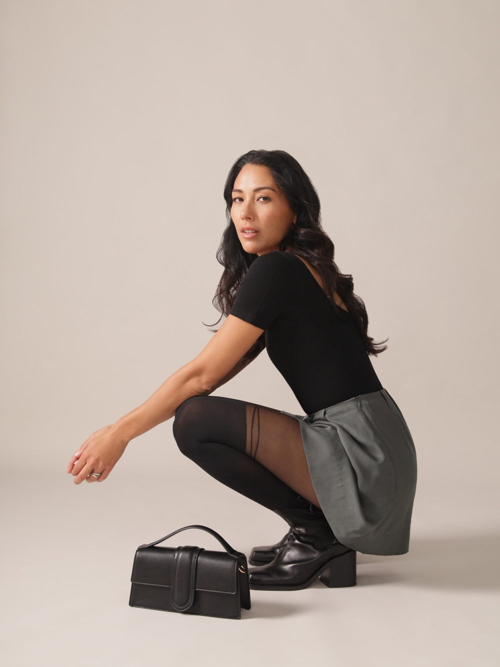 From Rachel - Sage Mini Skirt